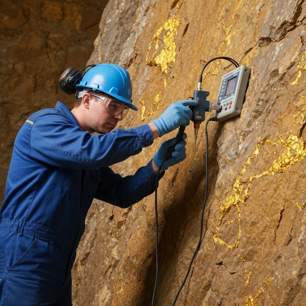 NDT technician performing ultrasonic testing